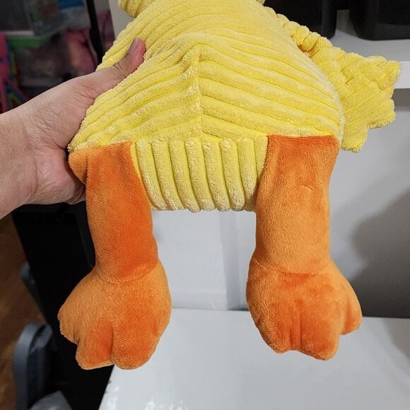 Kids Girls Boys Easter Spring Textured Yellow Duck Big Plush Weighted Beanie Toy - Picture 6 of 11